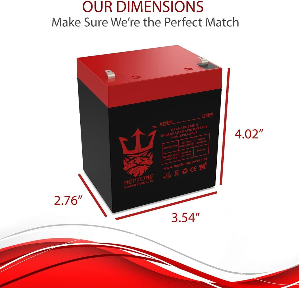 12V 5Ah Rechargeable SLA Sealed Lead Acid Battery A503
