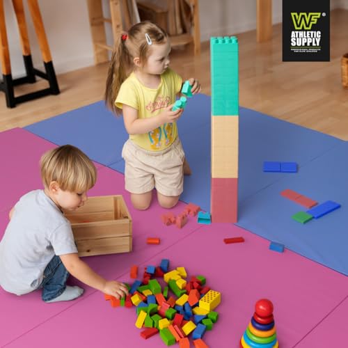 10' x 4' 4-Fold Folding Exercise Mat with Carrying Handles & Velcro Design L383810