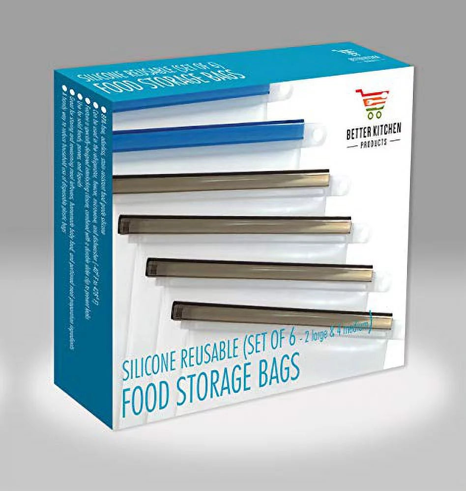 Silicone Reusable Food Storage Bags Set of 6 V25422
