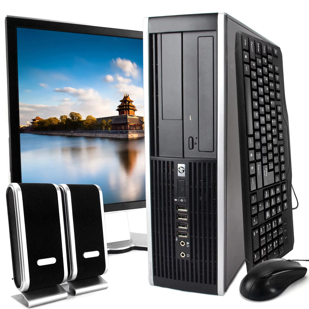 Desktop Intel Core 2 Duo 3.0GHz 4GB RAM 320GB HDD DVD Windows 10 Professional 19" Monitor Keyboard Mouse Speaker Bundle WiFi Refurbished W3580