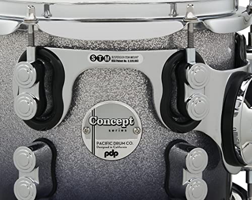 7-Piece Maple Shell Pack with Chrome Hardware Silver to Black Fade N988975