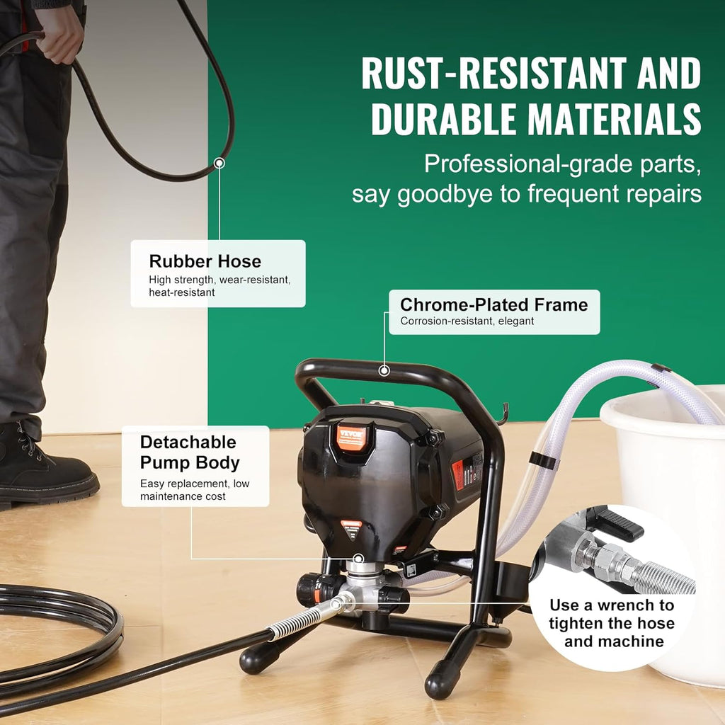 Stand Airless Paint Sprayer, 3000PSI 750W Electric Airless Sprayer T866220