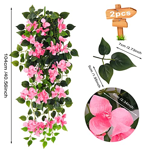 UV Resistant Artificial Bougainvillea Hanging Plant E614110