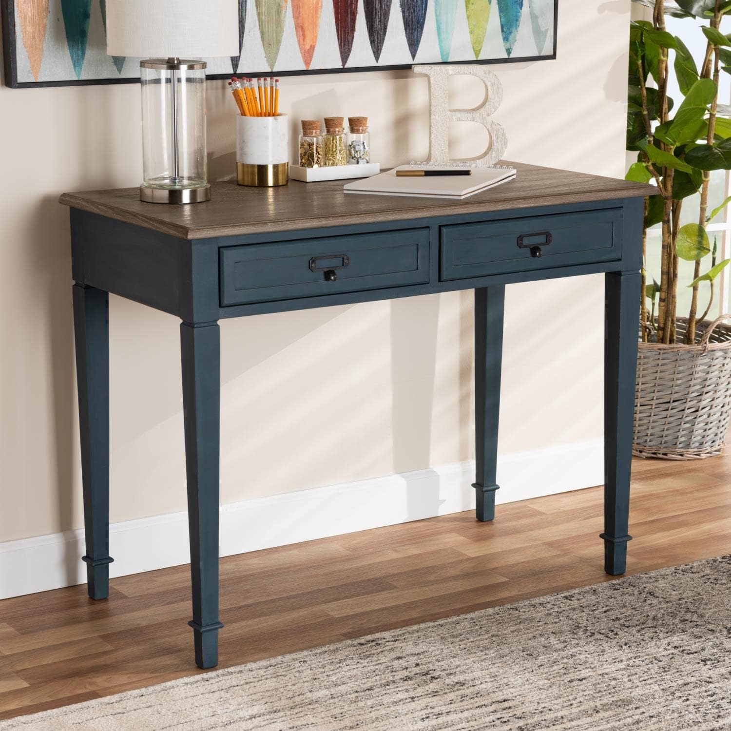 Spruce Blue Accent Writing Desk Y186715