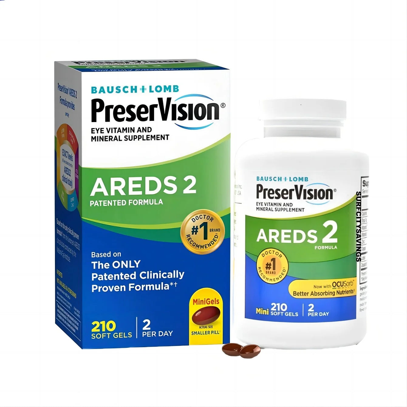 210 Softgels Eye Mineral Supplement X784878