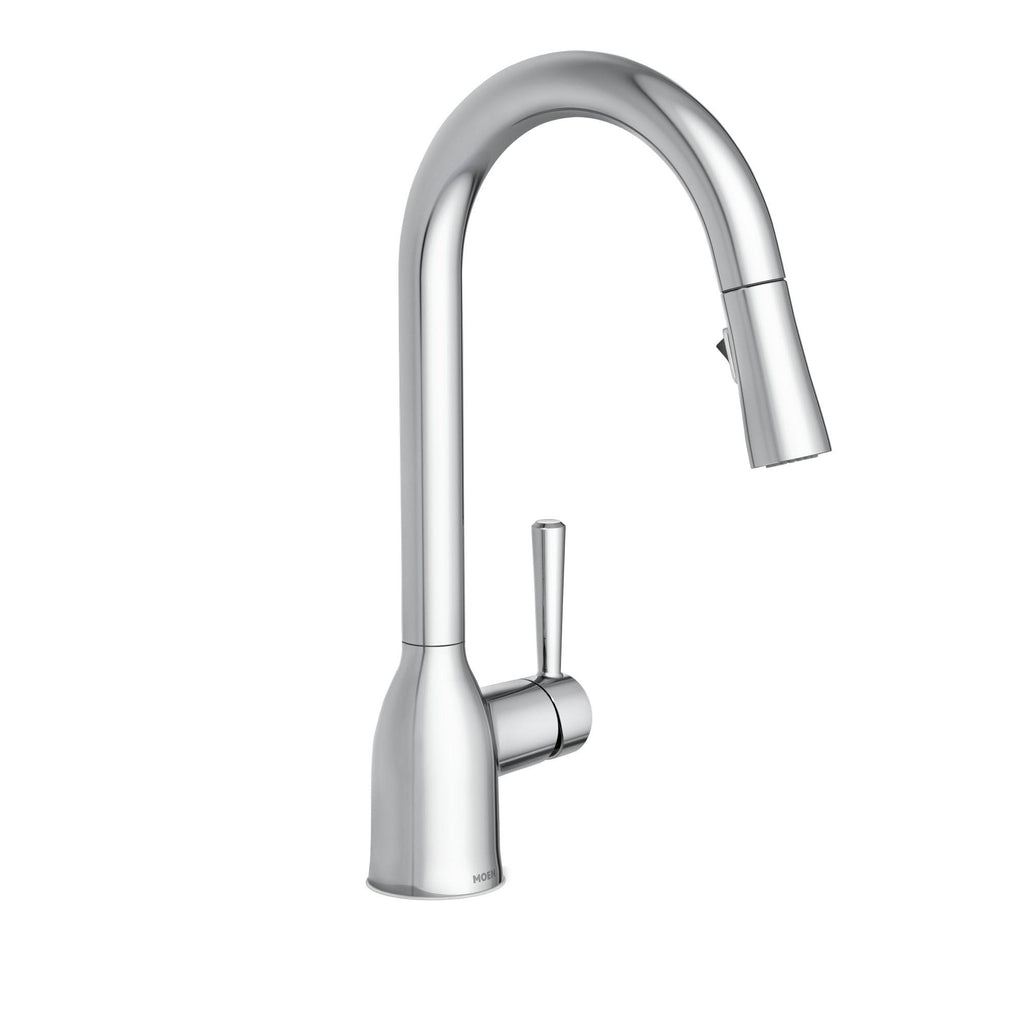 Adler Pull Down Single Handle Kitchen Faucet with Power Clean Finish: Spot Resist Stainless W762