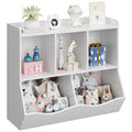 Kids Bookshelf and Bookcase Toy Storage Multi Shelf with Cubby Organizer Cabinet B87660