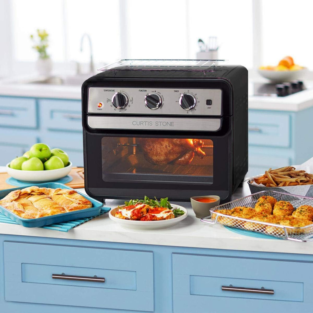 1700-Watt 22L Air Fryer Oven with Rotisserie (Black) (Renewed) T7279