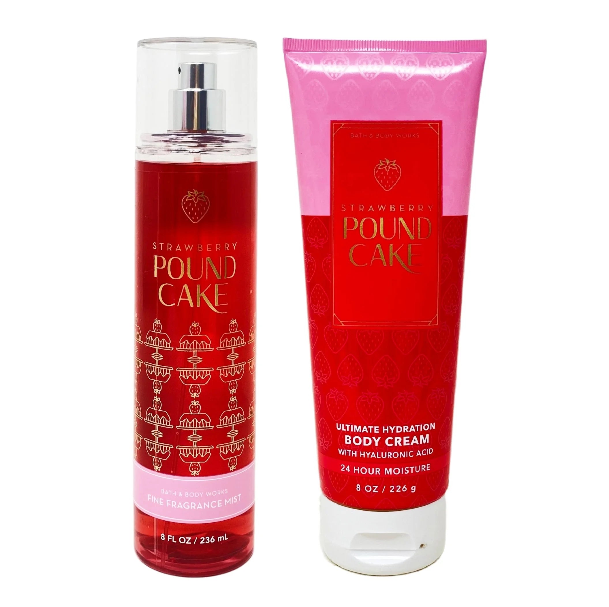 Strawberry Pound Cake 2 Piece Gift Set Fragrance Mist and Body Cream K164106