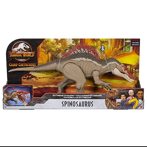 Extreme Chompin' Spinosaurus Dinosaur Action Figure Toy with Movable Joints D2018