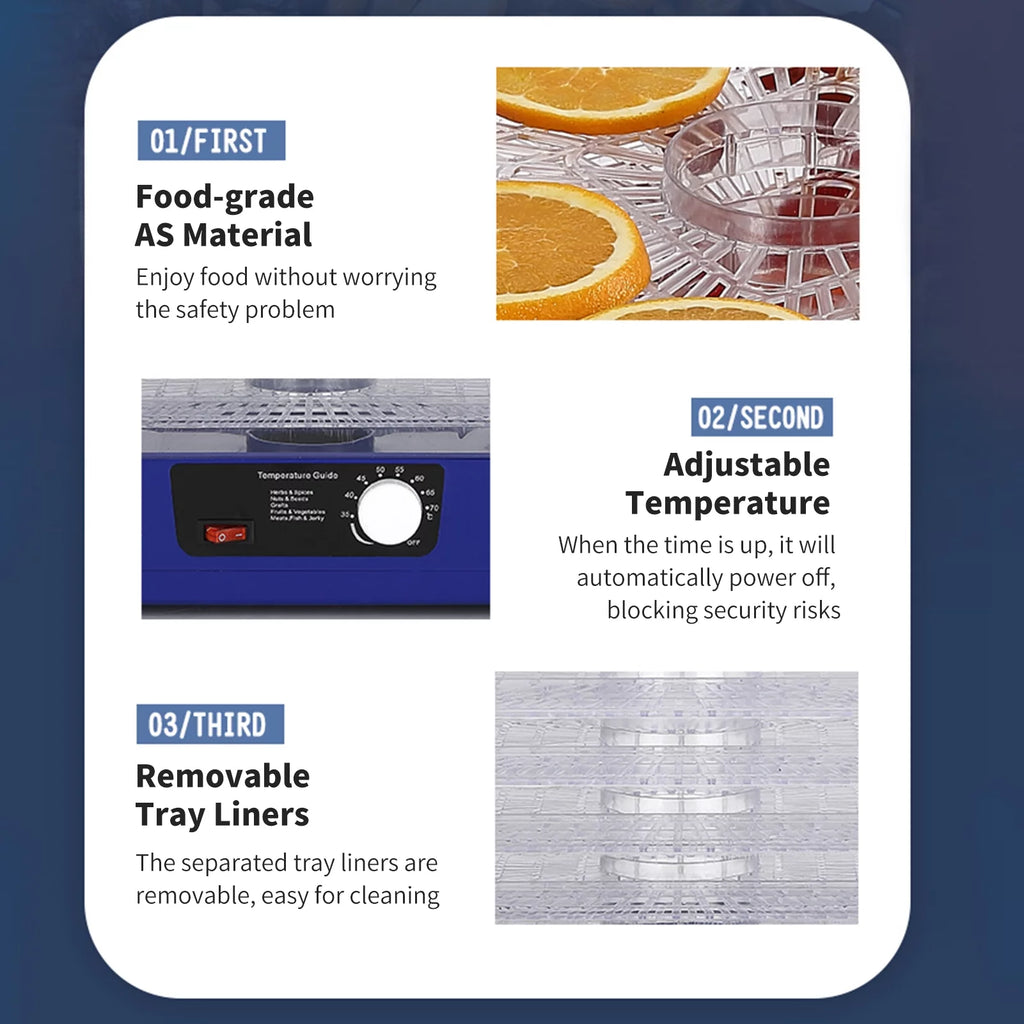 5 Trays Food Dehydrator with Digital Timer F900310