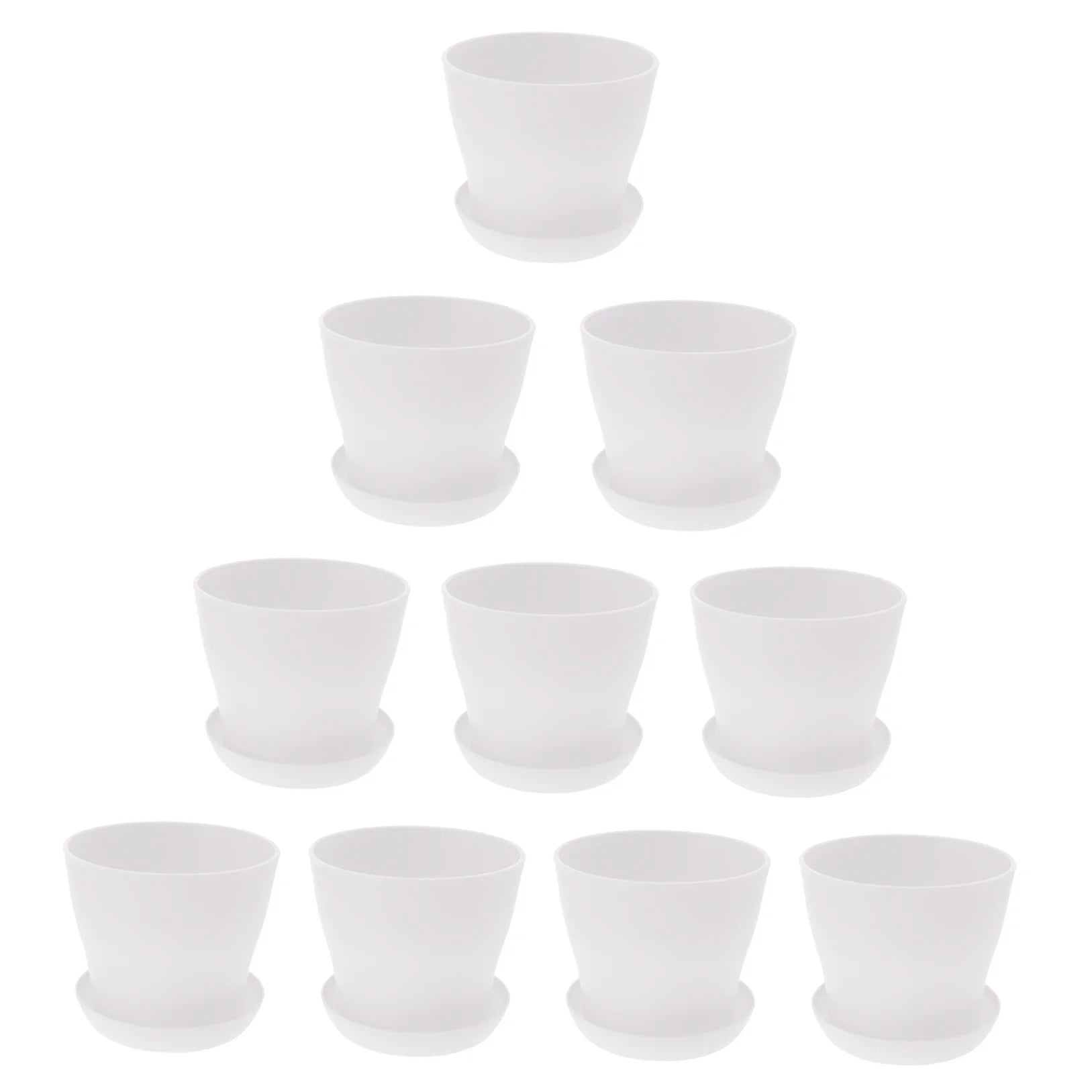White 10 Pcs Flowerpot U282