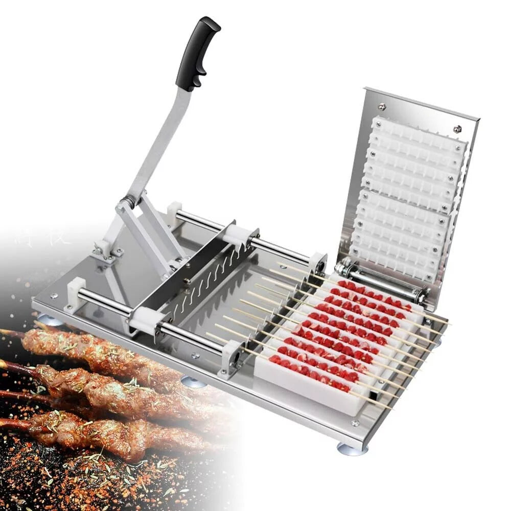 Manual Meat Skewer 10 Strings BBQ Tool X588