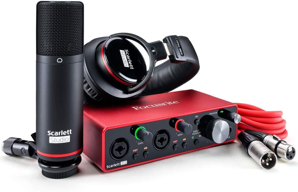 2-in, 2-out USB Audio Interface with Microphone & Headphones S580017
