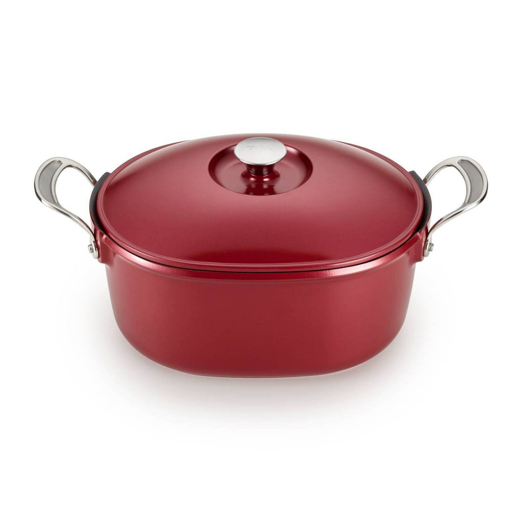 Red 6.3Qt Cast Aluminum Pot H563