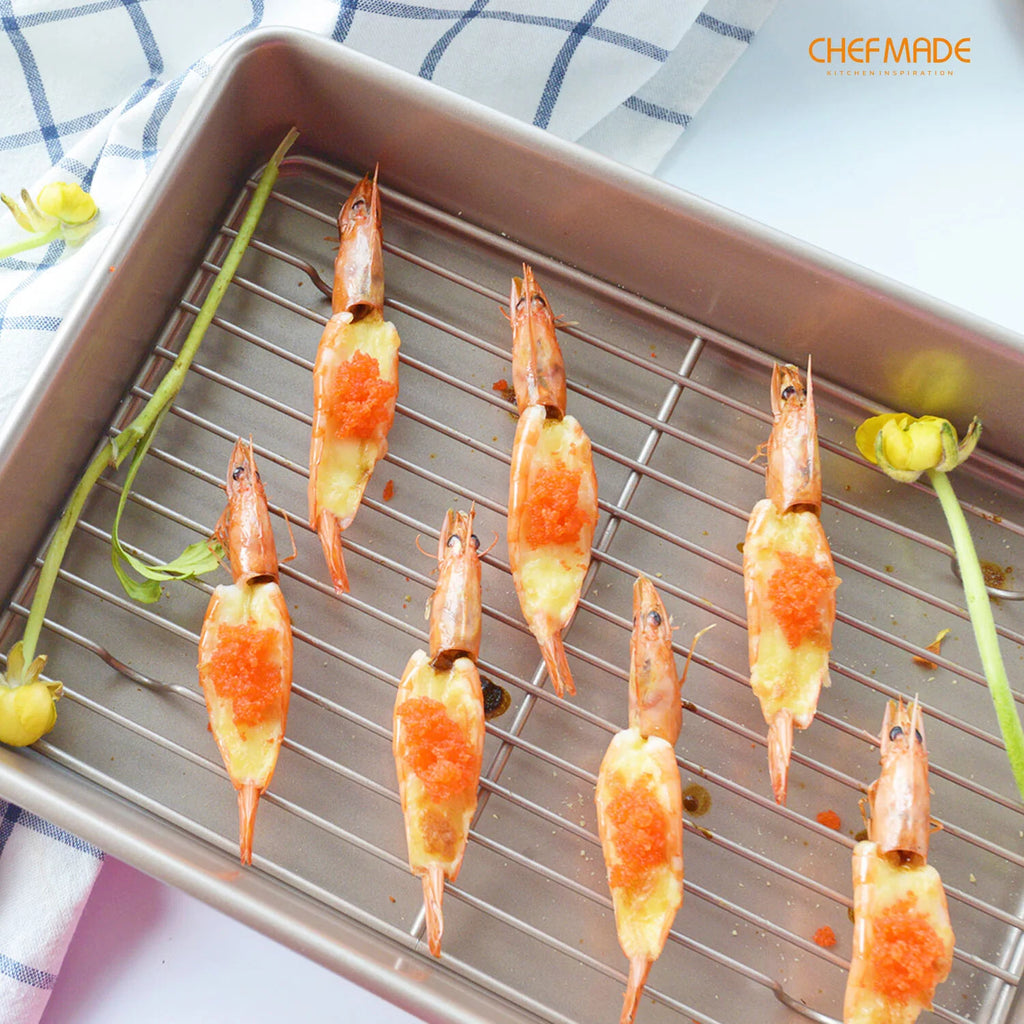 13-Inch Non-Stick Rectangular Roasting Pan with Cooling Rack F601