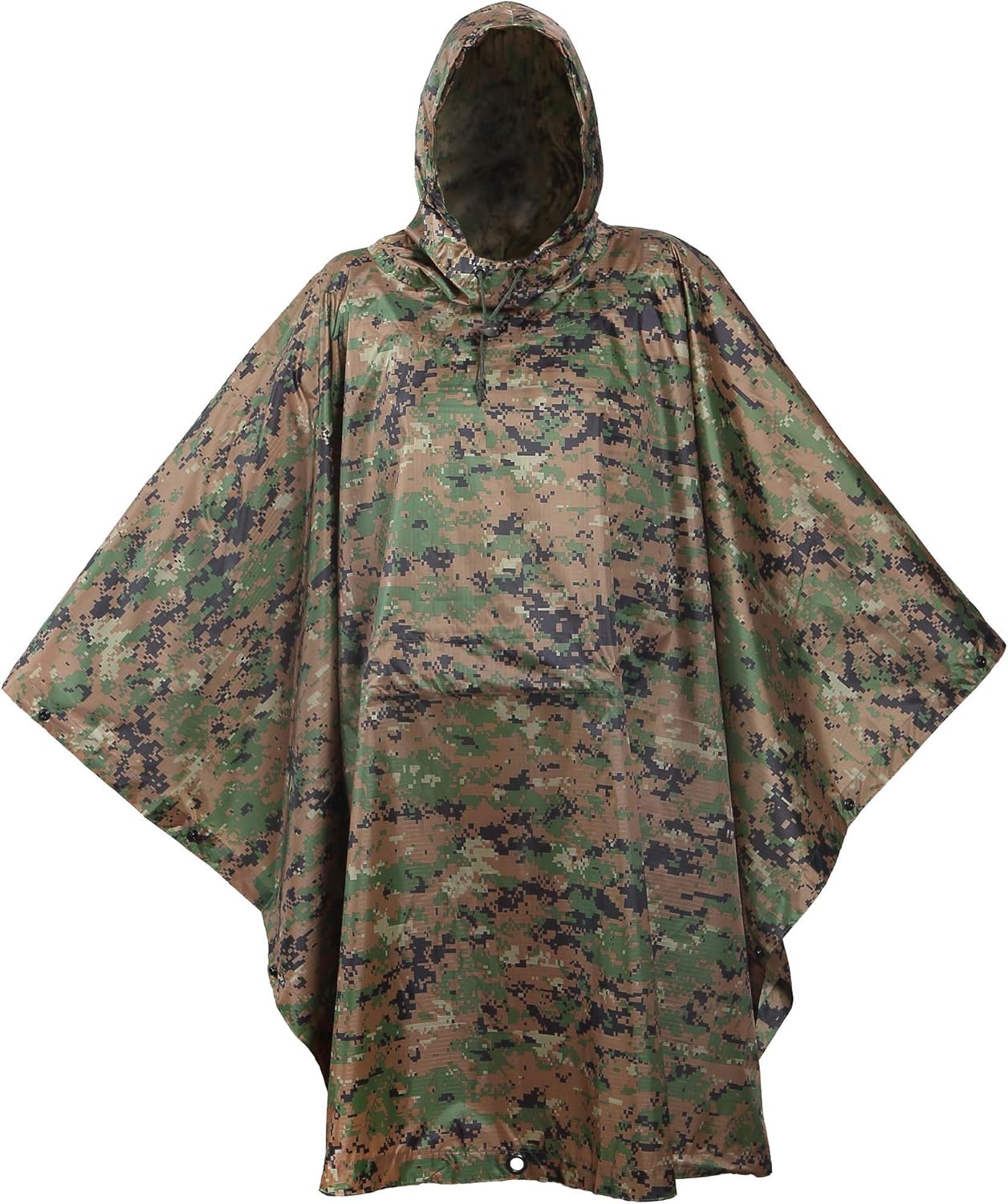 Camouflage Rip Stop Rain Poncho U821593