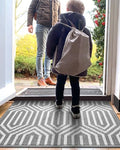 Non Slip Washable Entry Doormat, 35"X59", Grey O979312