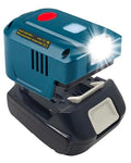 150W Power Inverter Generator for 18V Lithium Battery, DC 18V to AC 110V-120V Portable Power Station with 2 USB & AC Outlet & 200LM LED Light T22353