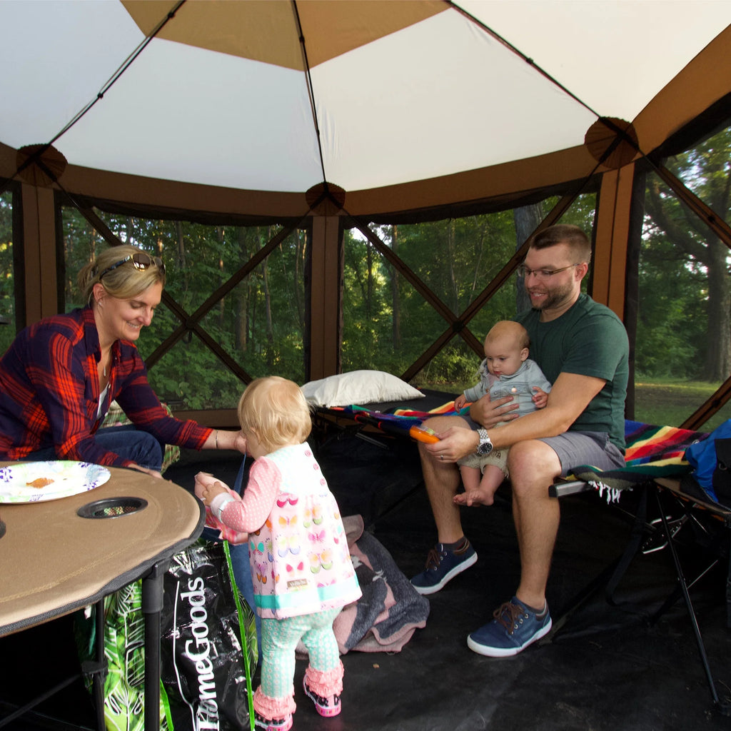 12.5' Portable Outdoor Gazebo Canopy Tent with Floor Tarp H26922