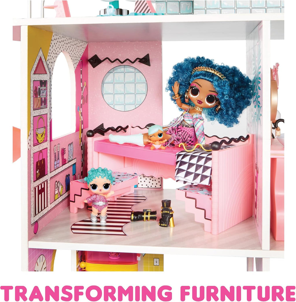 OMG Fashion House Playset with 85+ Surprises and Real Wood T214
