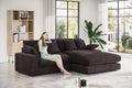 Oversized Corduroy L Shaped Sectional Sofa with Chaise Lounge B4405