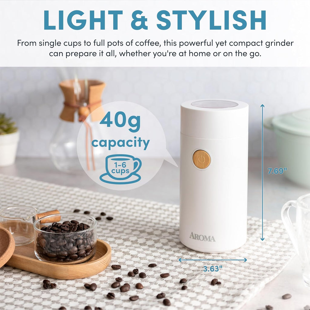 White 40g Mini Electric Coffee Grinder B392