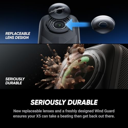 Waterproof 8K 360° Action Camera with Replaceable Lens L450