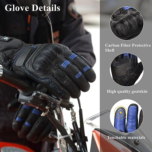 Professional Heated Motorcycle Gloves with 12V Charging Cord K392