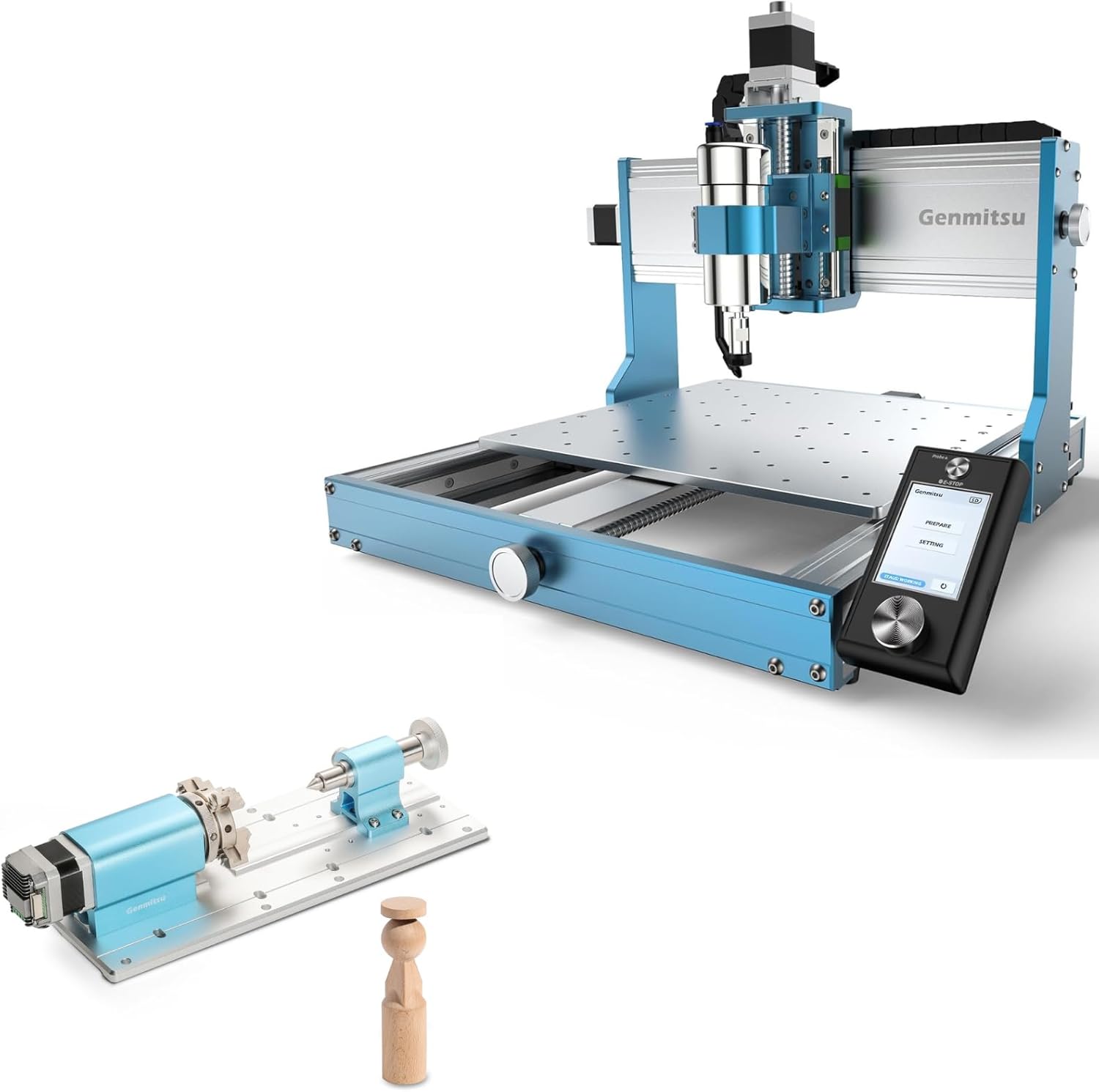 CNC Router Machine with 4th Axis Rotary Module Kit D177