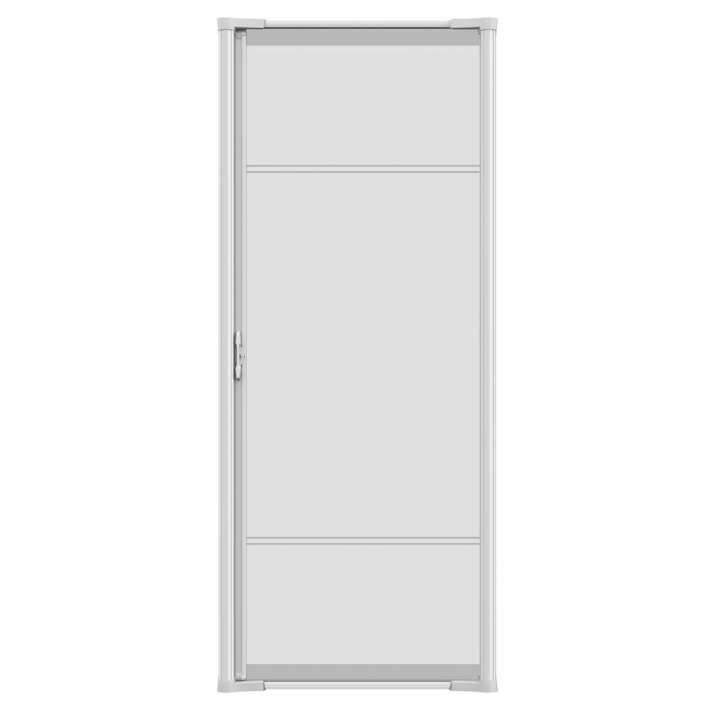 78 in. White Retractable Screen Door for Sliding Door L20949
