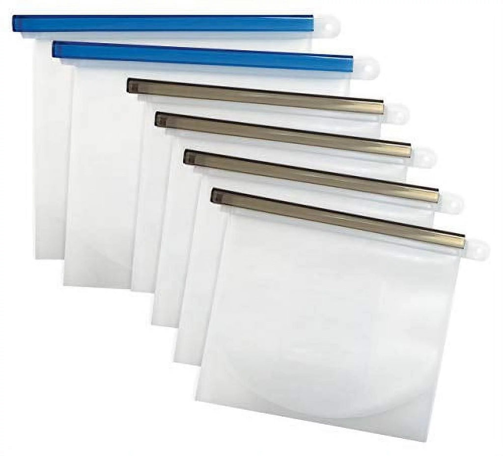 Silicone Reusable Food Storage Bags Set of 6 V25422