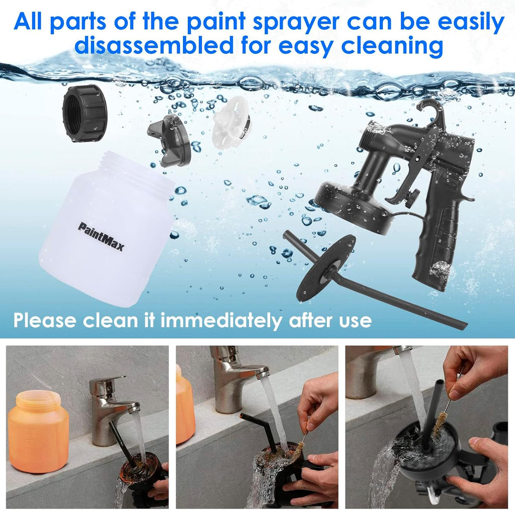 650W HVLP Spray Gun with 3 Patterns & 800ML Container U19990