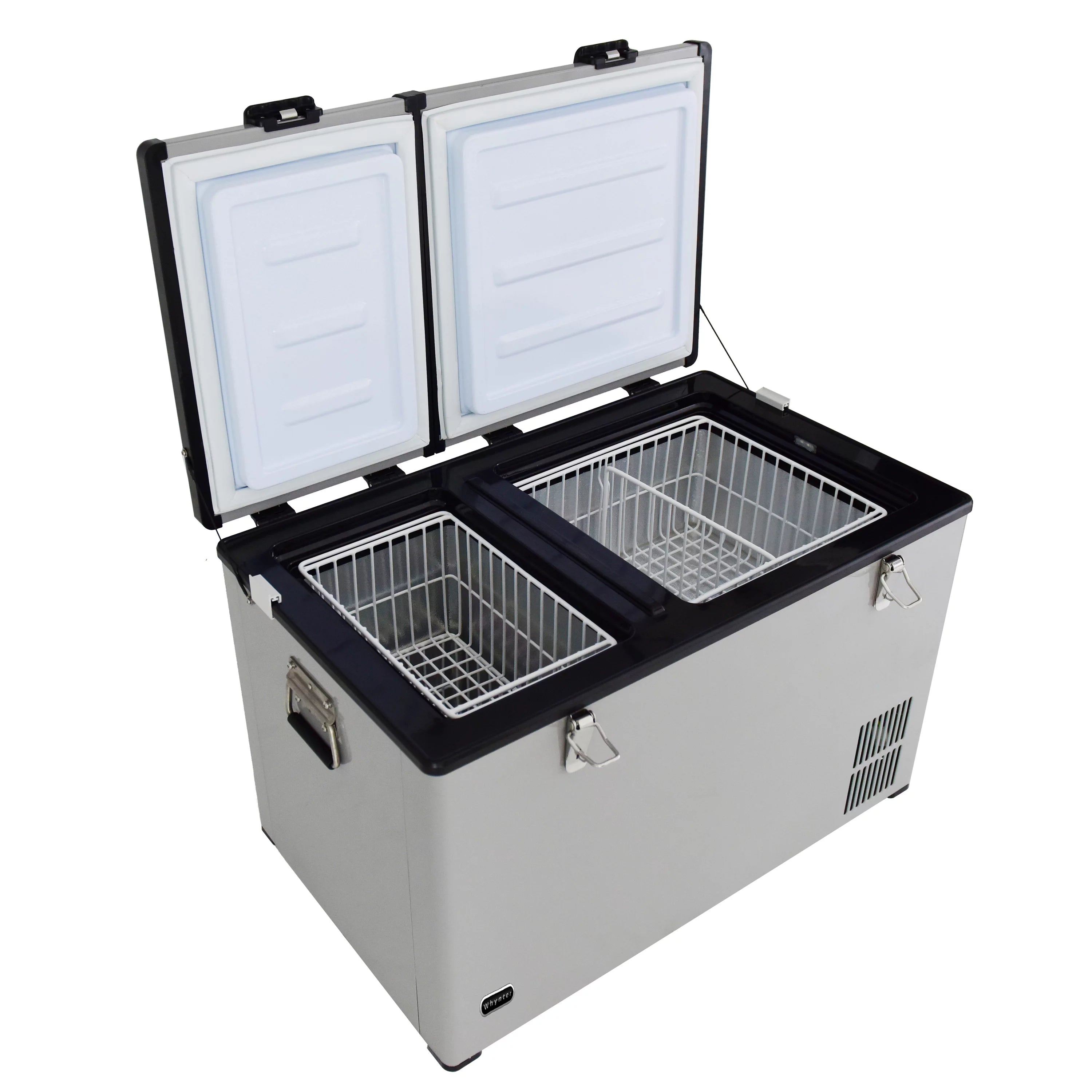 90 Quart Dual Zone Portable Fridge Freezer with Wheels E536