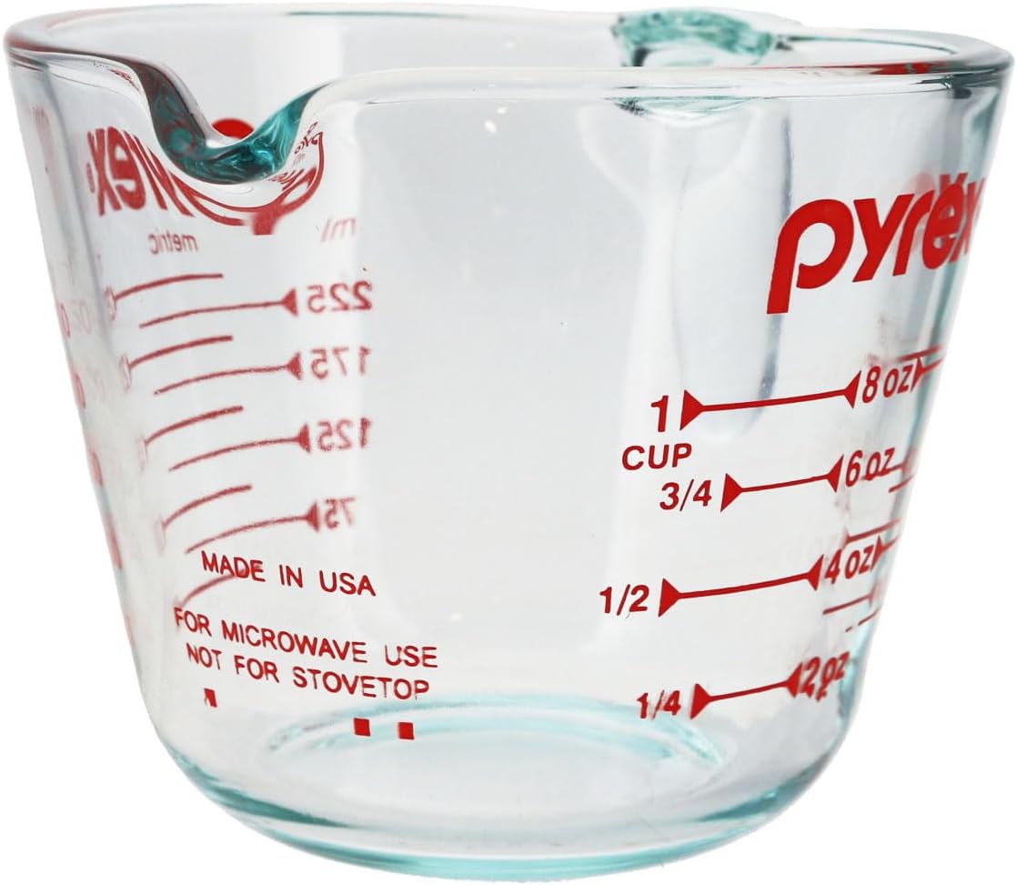1-Cup Clear Measuring Cup with Red Measurements J65362