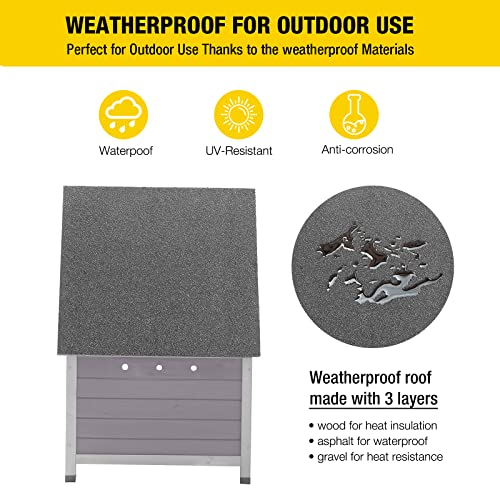 Cat House with Escape Door Insulated Weatherproof Roof K73659