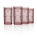 14 oz Pink Set of 4 Highballs Glasses S7678
