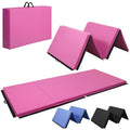 10' x 4' 4-Fold Folding Exercise Mat with Carrying Handles & Velcro Design L383810
