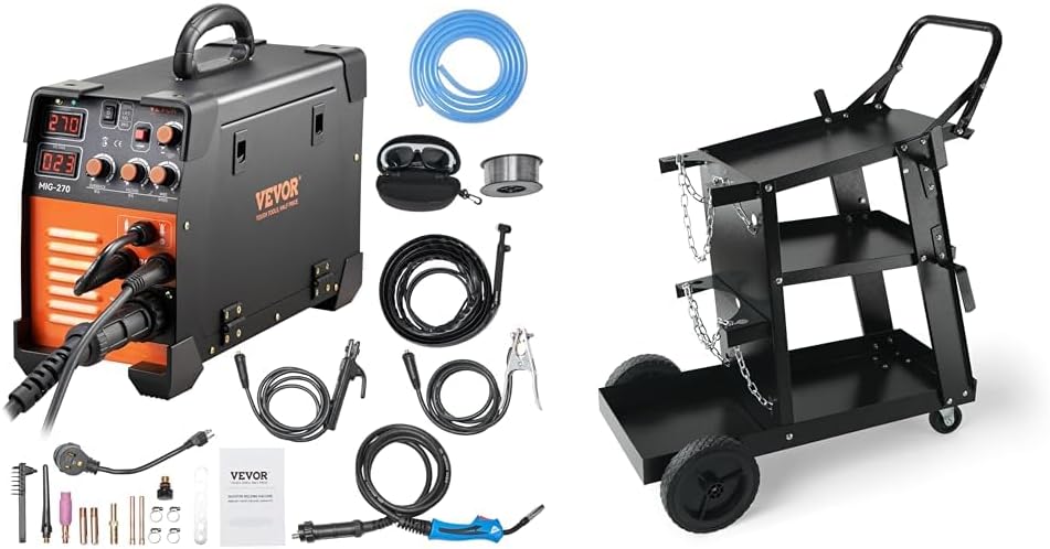 3 in 1 270 Amp MIG TIG Arc Welder with Welding Cart X5139