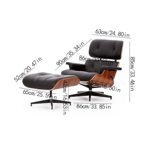 Leather Single Sofa Chair with Footrest O797710