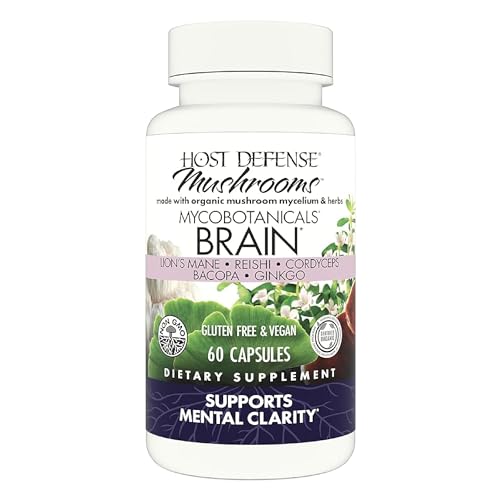 Capsules with Lion's Mane, Reishi & Cordyceps Mushroom - 60 Capsules B81341