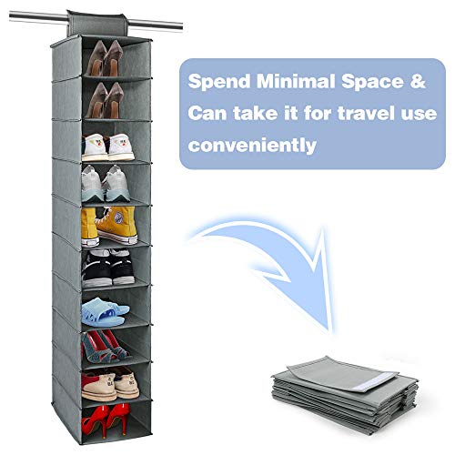 10-Shelf Hanging Shoe Organizer D682293