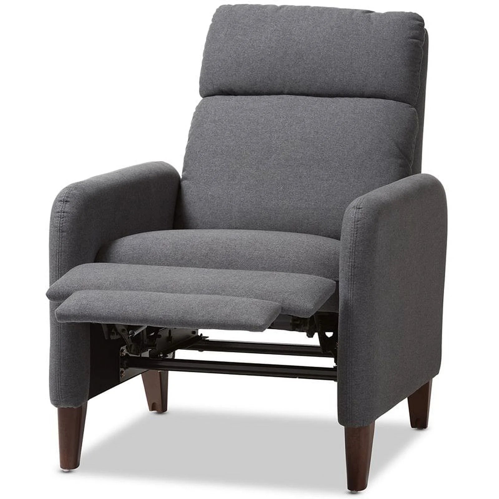 Gray and Walnut Recliner A152