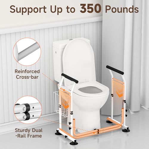 Toilet Safety Frame with Arms, Adjustable Width and Height Y851