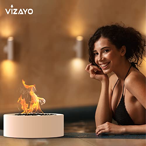 White 14.2 x 10.2 inch Tabletop Fire Pit Bowl A255214