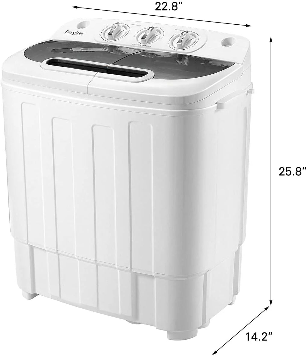 White Twin Tub Portable 16.5 lbs. Washing Machine and Dryer Combo U855179