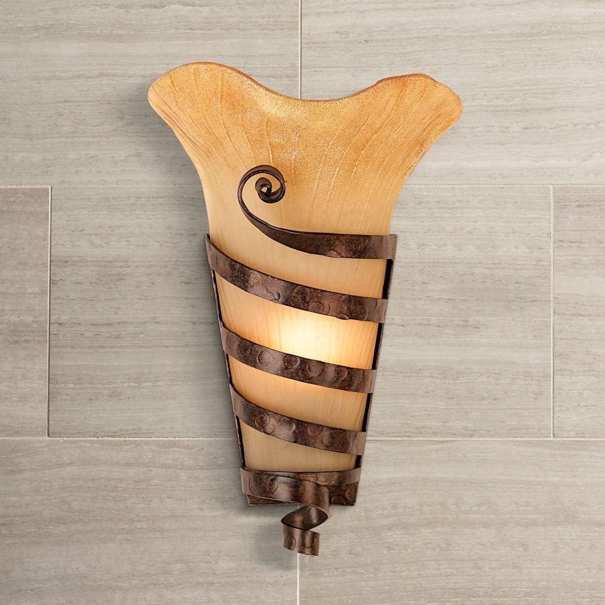 Set of 2 Rust Wall Light Sconces K576867