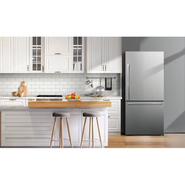 17.2-cu ft Counter-depth Bottom-Freezer Refrigerator (Fingerprint Resistant Stainless Steel) M9541