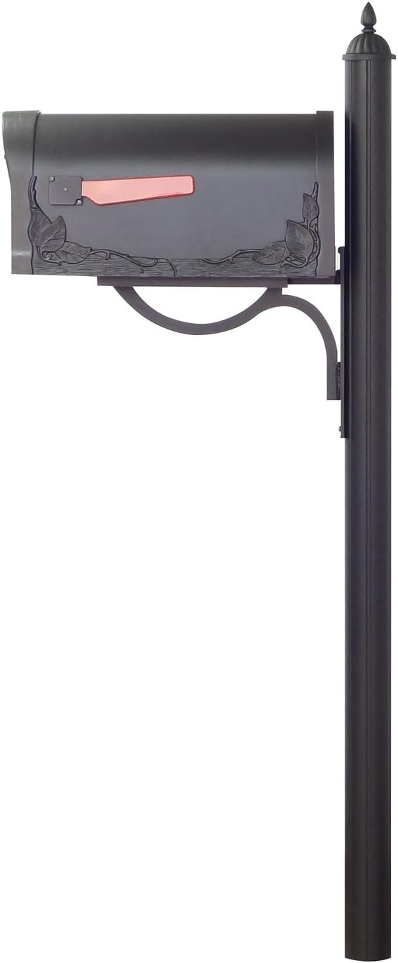 Floral Mailbox with Locking Insert and Mailbox Post I749
