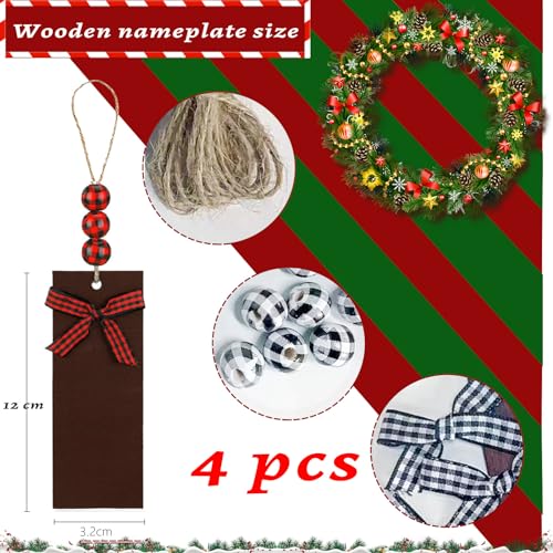 4 Pack Christmas Stockings with Name Tags, 18" Large Non-Woven Xmas Stocking R920445